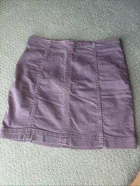 Free People Lilac Paneled Mini Skirt